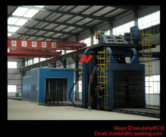 H Dây chuyền sản xuất dầm phun bi Máy Rust Loại bỏ Và Đánh bóng bề mặt